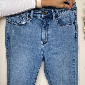 High Rise Ankle Length Ripped Jeans